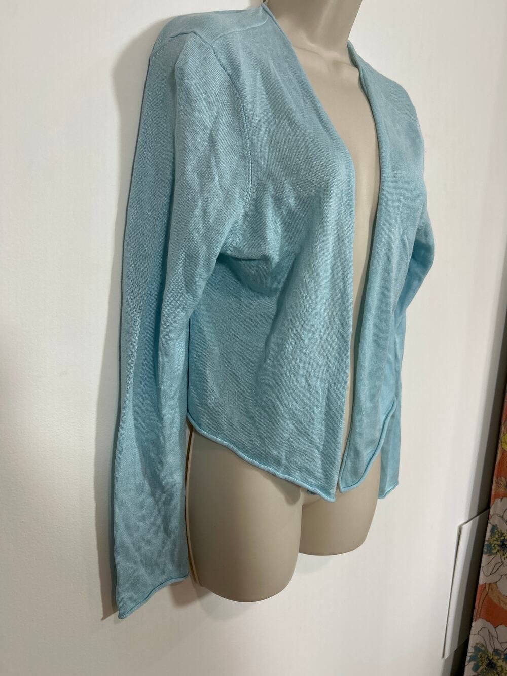 J Jill Sweater Cardigan Women's Large Baby Blue